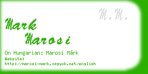 mark marosi business card